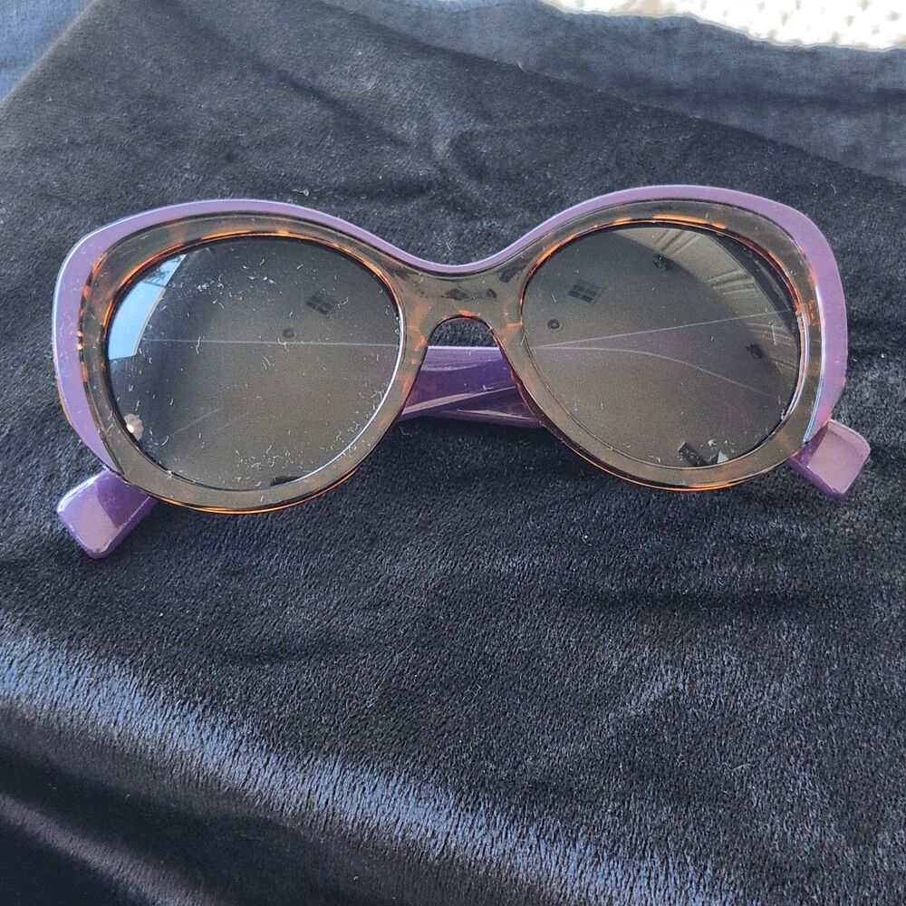 Purple/ Tortoise Round Sunnies - Picture 2 of 3